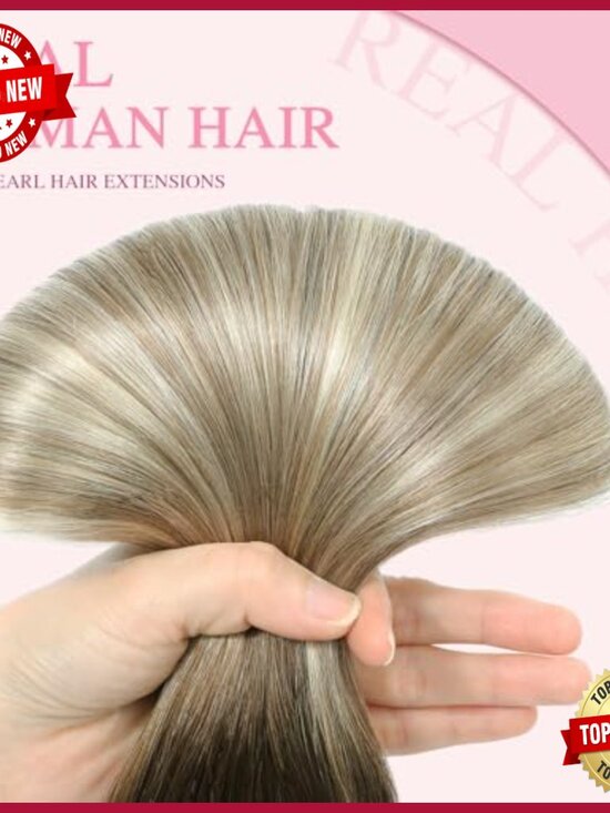 16in Clip-In Human Hair Extensions 7pc Set 120g Heat Stylable